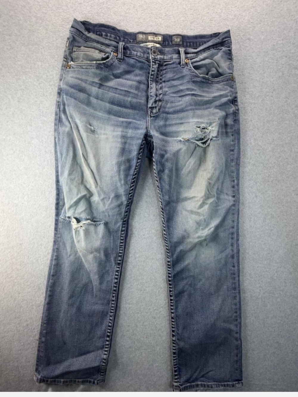 Men's Distressed Blue Jeans